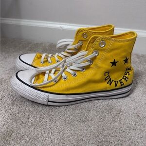 Converse Bright Yellow Canvas High-Tops